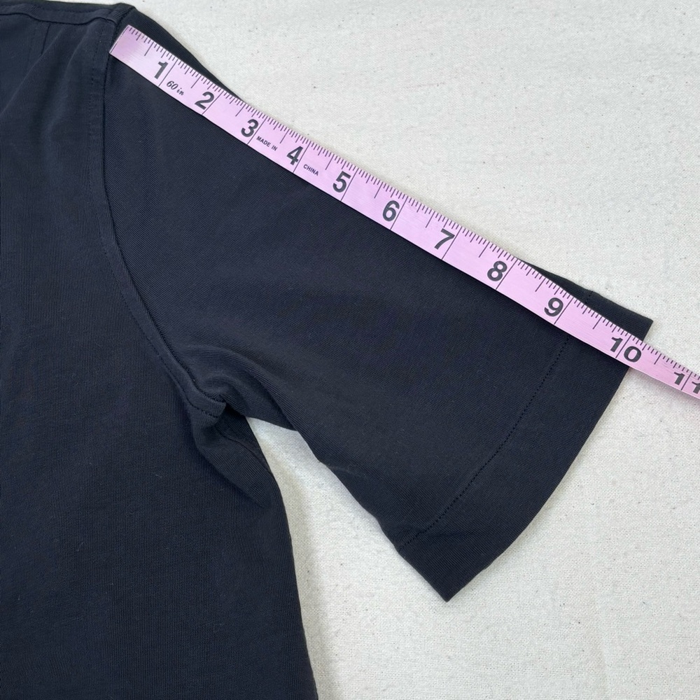 🍋Lululemon Cotton Wrap Front T-Shirt Dress Size 4 Black Soft Pima Cotton in EUC! - Picture 11 of 12